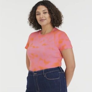 Smartwool Pink and Orange Short Sleeve Tee